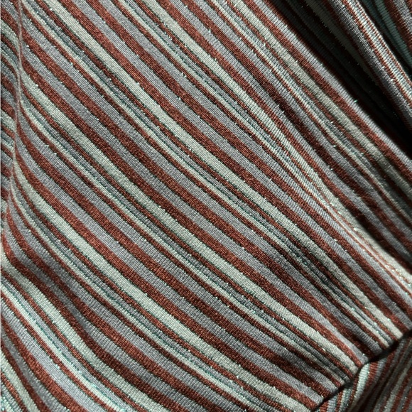 Bailey 44 Turquoise Striped Blouse - Picture 4 of 4